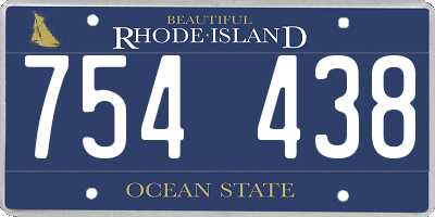 RI license plate 754438