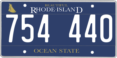 RI license plate 754440
