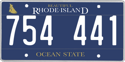 RI license plate 754441