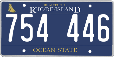RI license plate 754446