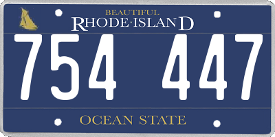 RI license plate 754447