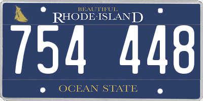 RI license plate 754448