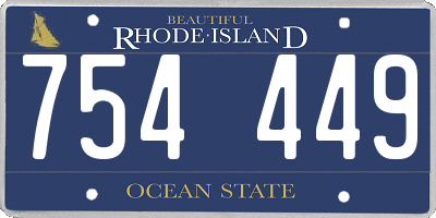 RI license plate 754449