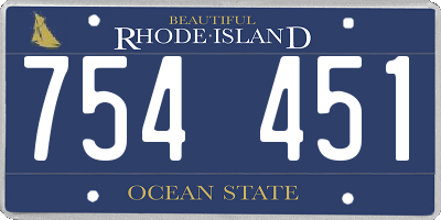 RI license plate 754451