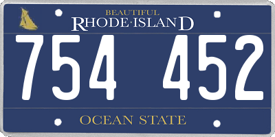 RI license plate 754452