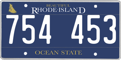 RI license plate 754453