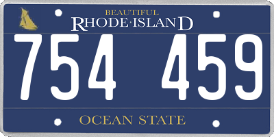 RI license plate 754459