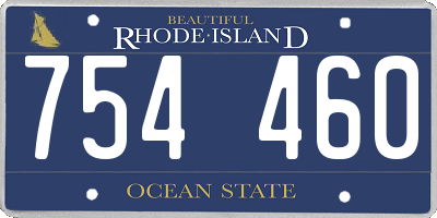 RI license plate 754460