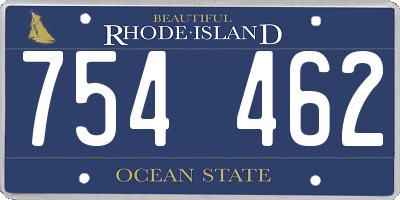 RI license plate 754462