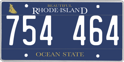 RI license plate 754464