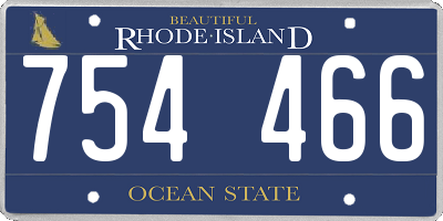 RI license plate 754466