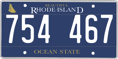 RI license plate 754467