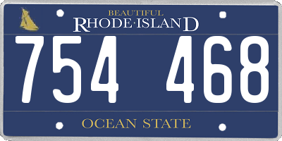 RI license plate 754468