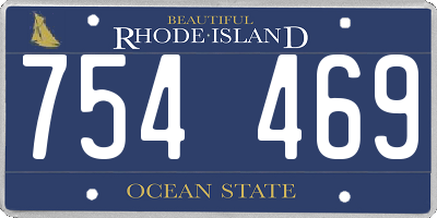 RI license plate 754469