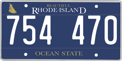 RI license plate 754470