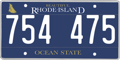 RI license plate 754475