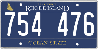 RI license plate 754476