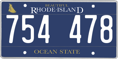 RI license plate 754478
