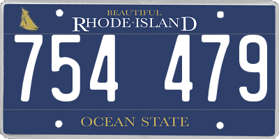 RI license plate 754479