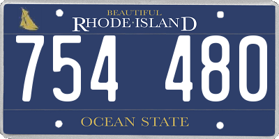 RI license plate 754480