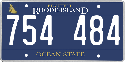 RI license plate 754484