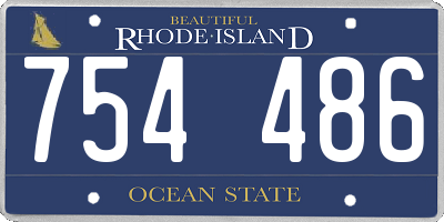 RI license plate 754486