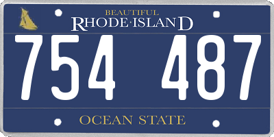 RI license plate 754487