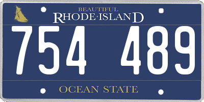 RI license plate 754489