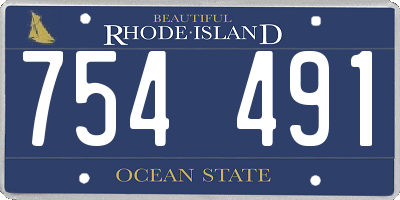 RI license plate 754491
