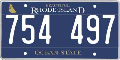 RI license plate 754497
