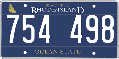 RI license plate 754498