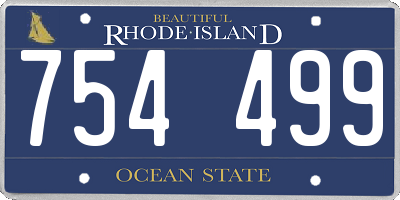 RI license plate 754499