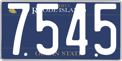 RI license plate 7545