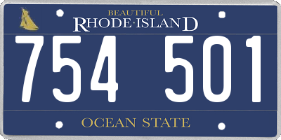 RI license plate 754501