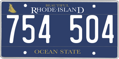 RI license plate 754504