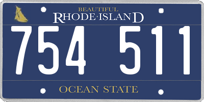 RI license plate 754511