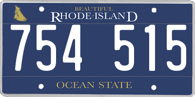 RI license plate 754515
