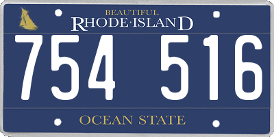 RI license plate 754516