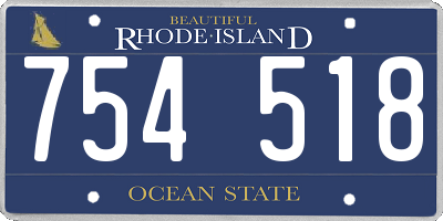 RI license plate 754518
