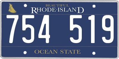 RI license plate 754519