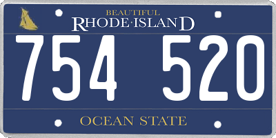 RI license plate 754520