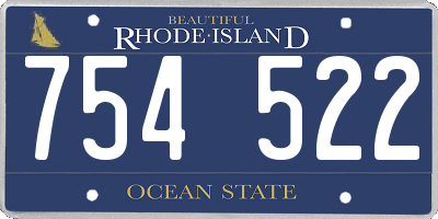 RI license plate 754522