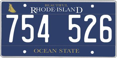 RI license plate 754526
