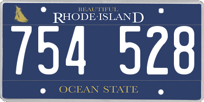 RI license plate 754528