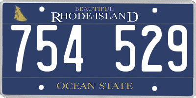 RI license plate 754529