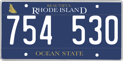 RI license plate 754530