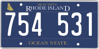 RI license plate 754531