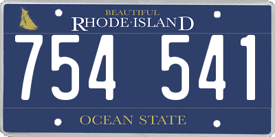 RI license plate 754541
