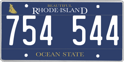 RI license plate 754544