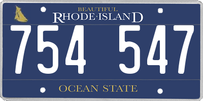 RI license plate 754547
